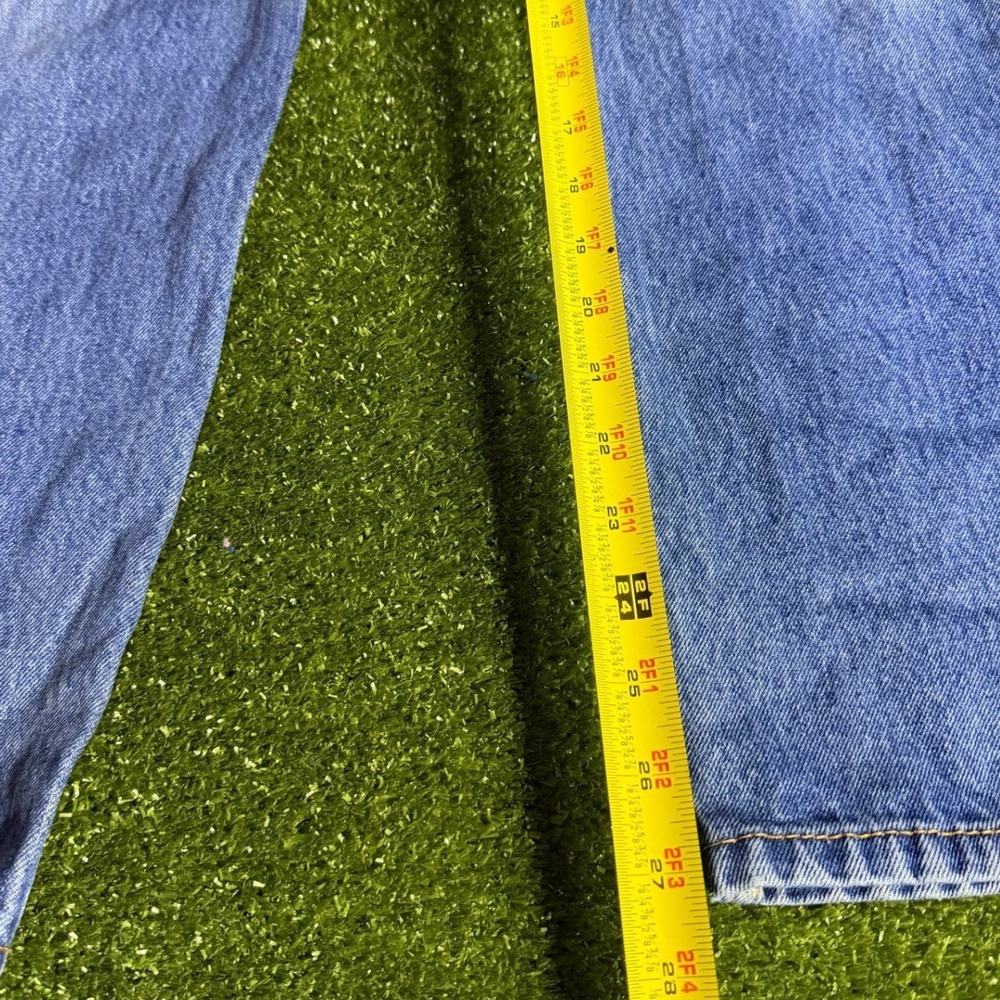 Levis 505 Regular Fit Straight Leg Blue Denim Jeans Mens 34x30 Medium Wash - Picture 4 of 7